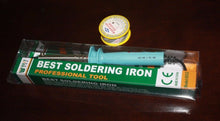 Cargar imagen en el visor de la galería, BEST 110v 60W Electronic Soldering Iron Welding Heat Gun + Solderwire roll
